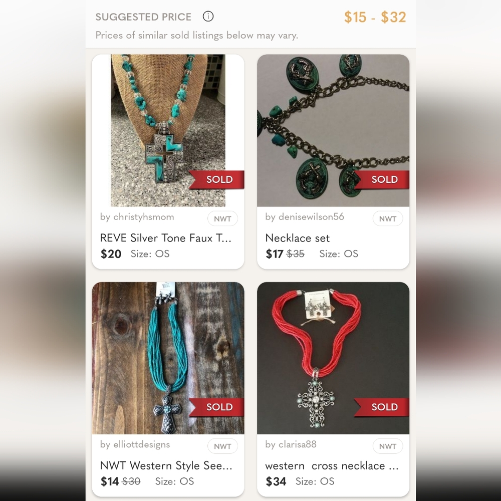 REVE Western Style Necklace & Earrings Jewelry Set Tarnished Look Crossed Pistol - Picture 7 of 10